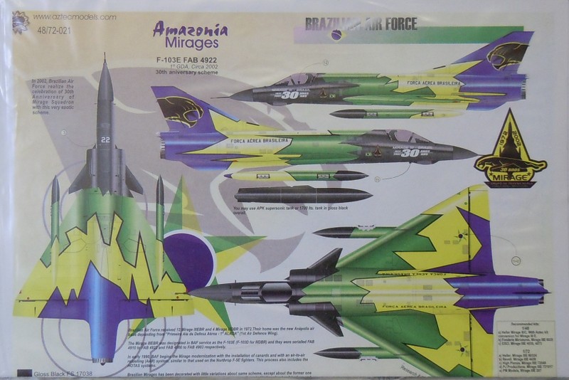 Dassault Mirage in Amazonia Decals