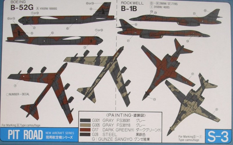 Rockwell B1B 1/700, Boeing B52G 1/700