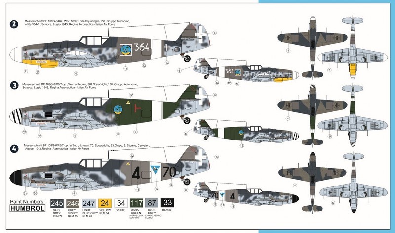 Messerschmitt Me109G6 in Italian service Limited