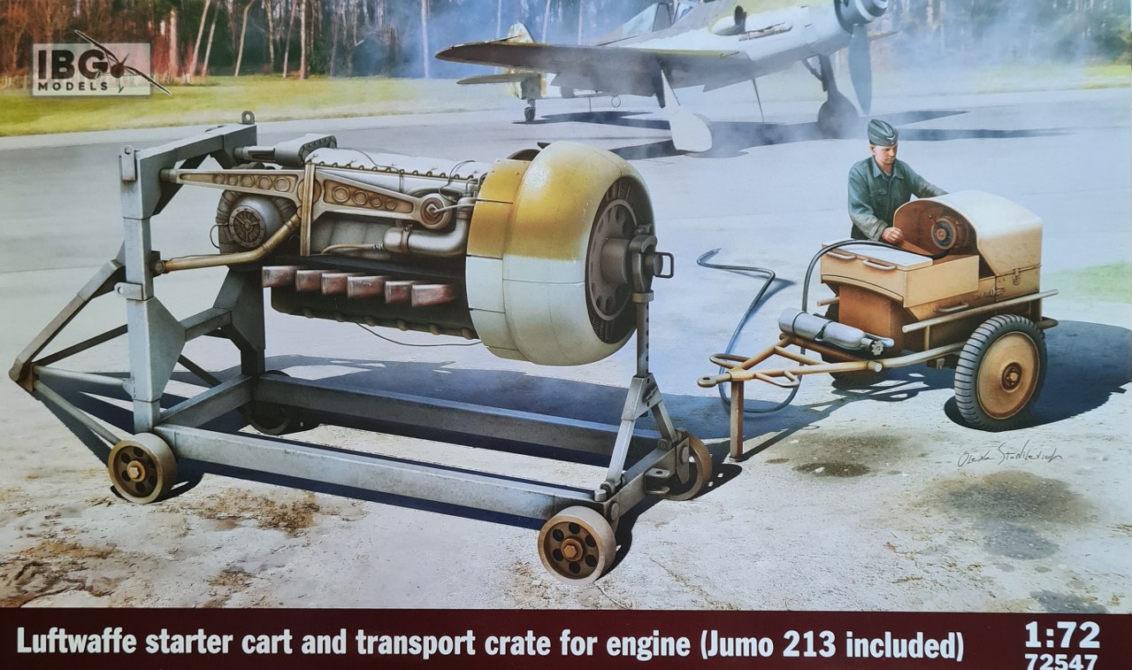 Fw190D Luftwaffe Starter car & Transport Crate for engine Jumo213