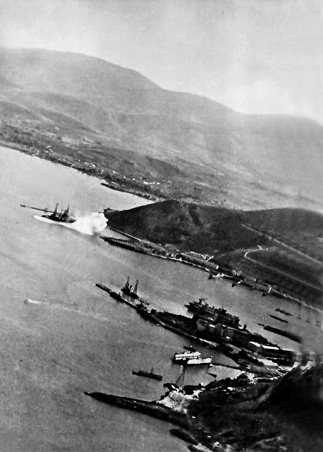 Attack on Salamis by German Dive Bombers. Kilkis and Lemnos in the pic.