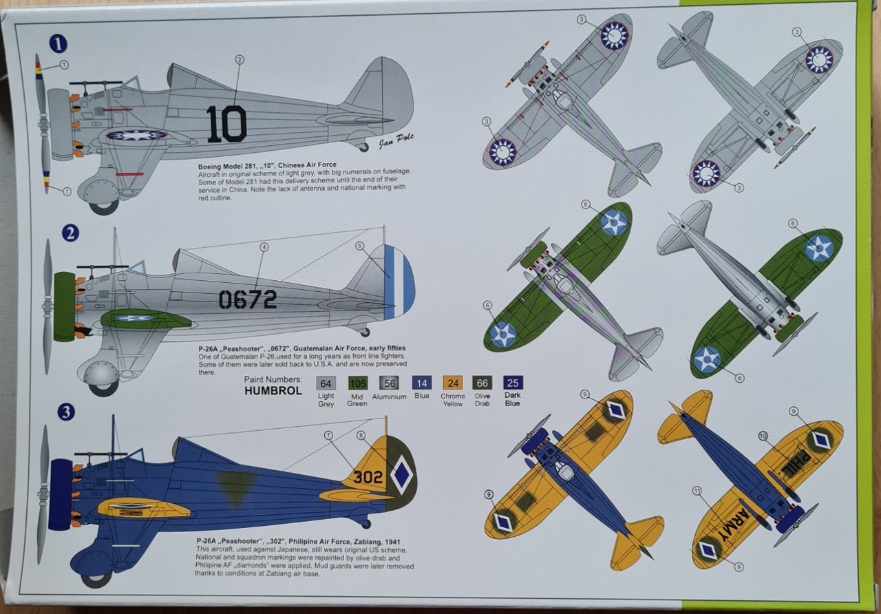 Boeing P26 Peashooter Philippinen 1941, Boeing P26 Peashooter Guatemala 1956