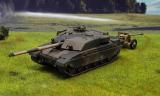 Britischer Challenger schleppt erbeutete ex-dt. Pak 40. Bosnien 1996